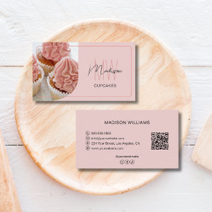Modernes Monogramm-Logo QR Bäckerei Konditorei Che Visitenkarte