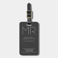 Modernes Monogramm Minimalistisch grau