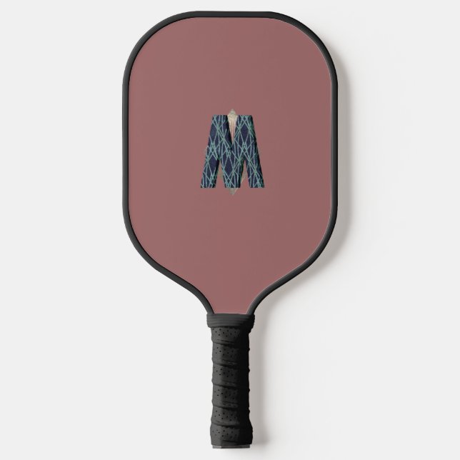 Modernes Monogramm | Minimalistisch sauber Pickleball Schläger (Vorderseite)