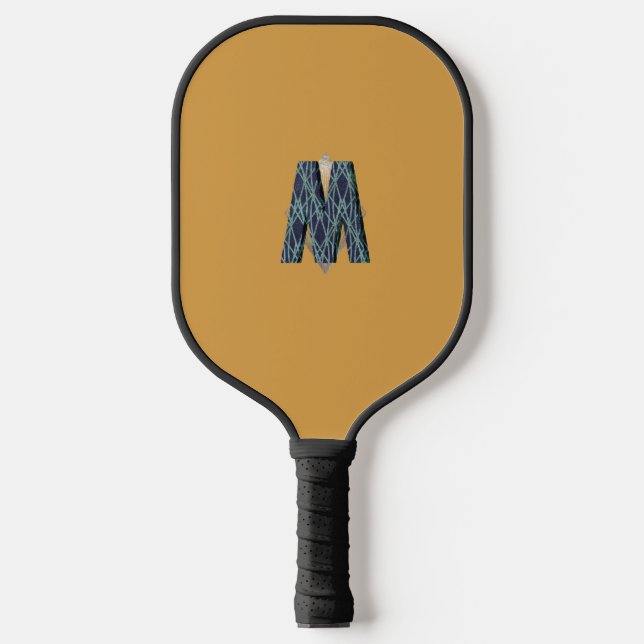 Modernes Monogramm | Minimalistisch sauber Pickleball Schläger (Vorderseite)