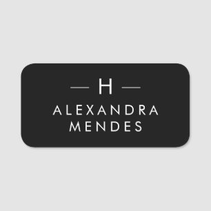Modernes Monogramm, Minimalistisches Elegantes Mod Namensschild