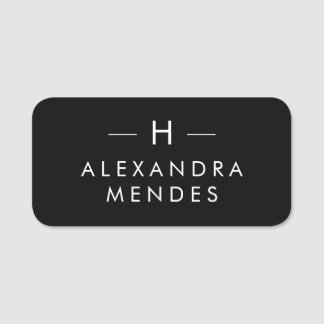 Modernes Monogramm, Minimalistisches Elegantes Mod Namensschild