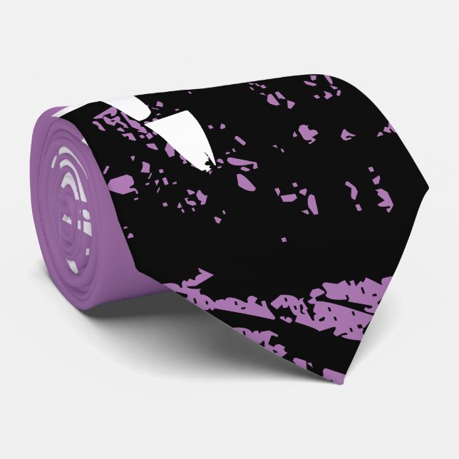Modernes Monogramm mit anfänglicher "p" lila Krawa Krawatte (Gerollt)