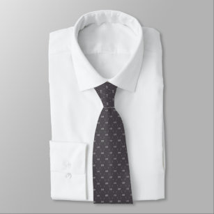 Modernes Monogramm mit Designer-Muster Krawatte