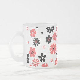 Modernes Monogramm-Muster Mattglastasse