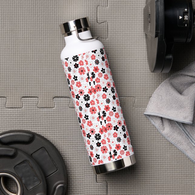 Modernes Monogramm-Muster Trinkflasche (Fitnessstudio)