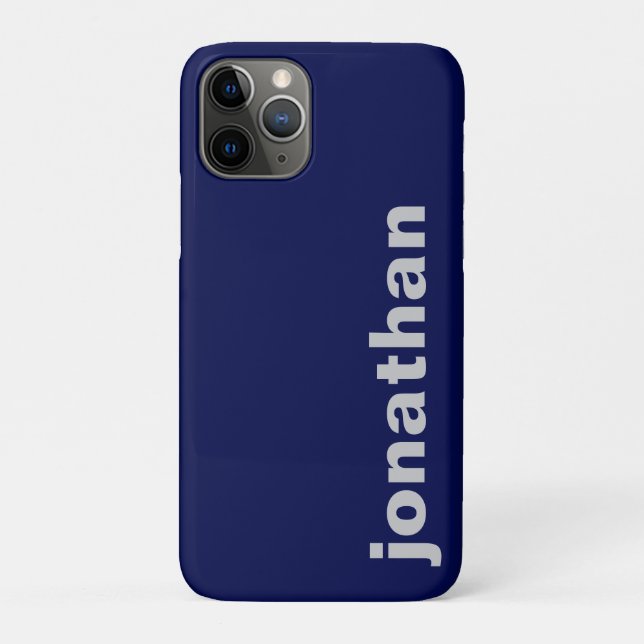 Modernes Monogramm Navy Blue Case-Mate iPhone Hülle (Rückseite)