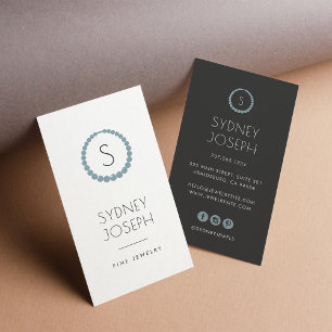 Modernes Monogramm-Nekklack-Logo   Schmuckdesign Visitenkarte