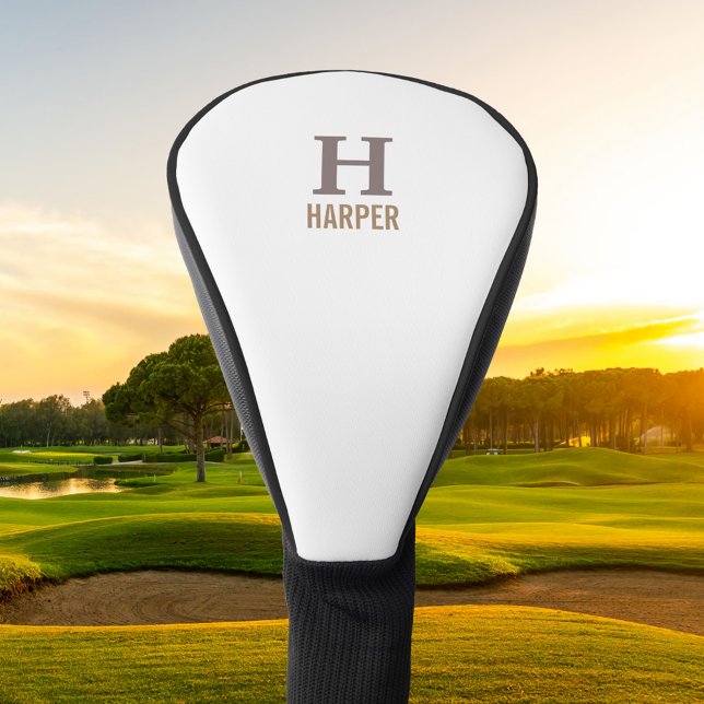 Modernes Monogramm Personalisiert Golf Headcover (Von Creator hochgeladen)