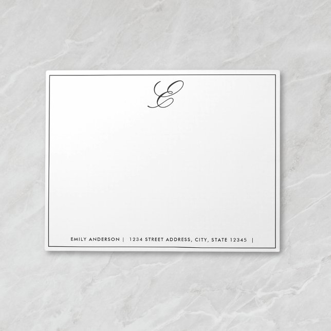 Modernes Monogramm Personalisiert Notepad Notizblock (Von Creator hochgeladen)