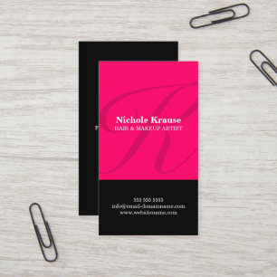 Modernes Monogramm-Pink Visitenkarte