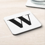 Modernes Monogramm Schwarz-weißer, individueller A Getränkeuntersetzer<br><div class="desc">Moderne monogramm Schwarz-Weiß-Anfangsbuchstaben minimalistisch schick Getränke Coaster.</div>