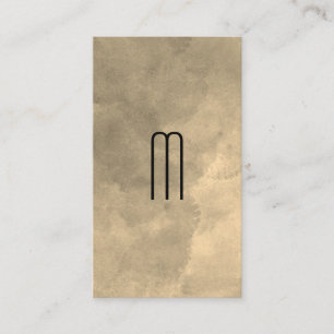 Modernes Monogramm Sepia Watercolor Visitenkarte