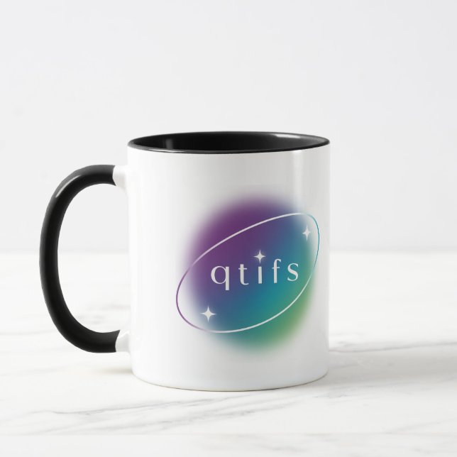 Modernes Monogramm Tasse (Links)