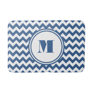 Modernes Monogramm Zickzack gestrichen Badematte