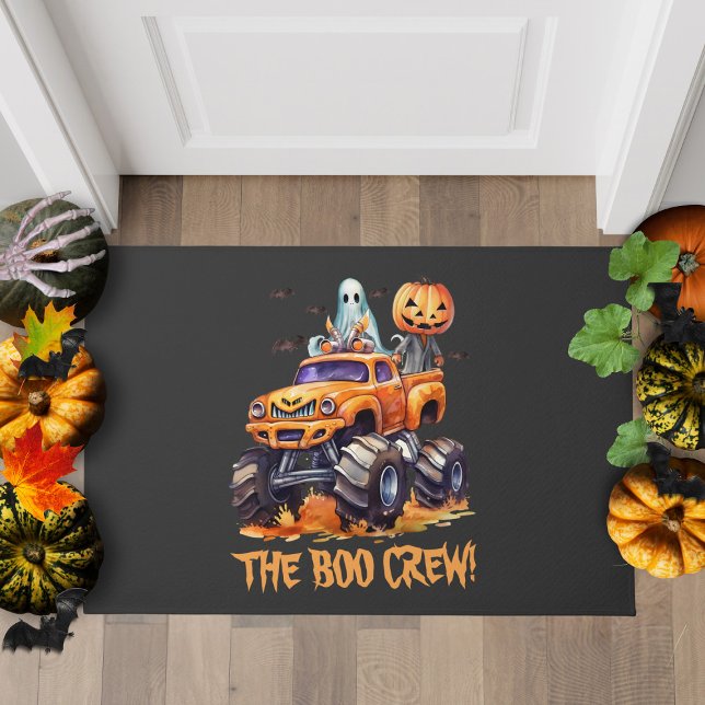 Modernes Monster Truck Niedlich Boo Crew Halloween Fußmatte (Von Creator hochgeladen)
