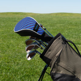 Modernes Mosaik in schwarz, königsblau, kundenspez Golf Headcover