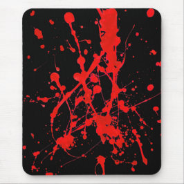 Modernes mousepad, abstrakt, schwarz, rot, mousepad