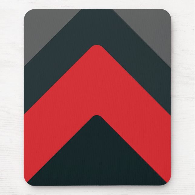 Modernes mousepad, Schwarzes, Rot, Grau, abstrakt Mousepad (Vorne)