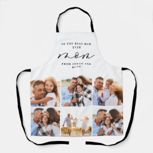 modernes Multi-Foto Collage Black Mama Geschenk Schürze