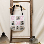 Modernes Multi-Foto Grid Niedliche MAMA Geschenkta<br><div class="desc">Erstellen Sie Ihre eigene MAMA Tote-Tasche mit einer modernen Gitterkollektion mit mehreren Fotos und anpassbarem Text. Dieses Design umfasst 6 Fotos in abgerundeten Eckplätzen, einen MAMA-Text, den Sie in eine beliebige Farbe ändern können, und eine World's Best Mommy Rückseite. Personalisieren Sie das Herz und die Namen der Kinder für ein...</div>