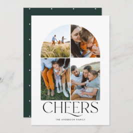 Modernes Multi-Foto Grün Weihnachten 4 Foto