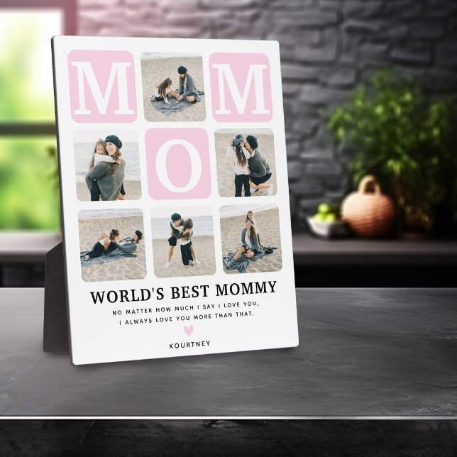 Modernes MultiFoto Grid Niedliche MAMA Geschenk Ro Fotoplatte (Von Creator hochgeladen)