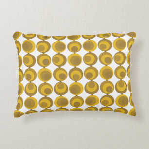 Modernes Mustard Gold Retro Geo Muster aus dem Mit Dekokissen