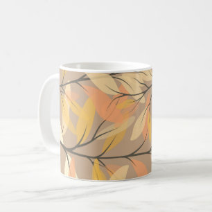 Modernes Muster aus Leaf und Branchen Kaffeetasse