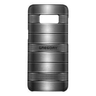 Modernes Muster aus Metallischen Graustreifen Case-Mate Samsung Galaxy S8 Hülle