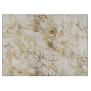 Modernes Muster aus weißem und goldenem Marmor Schneidebrett
