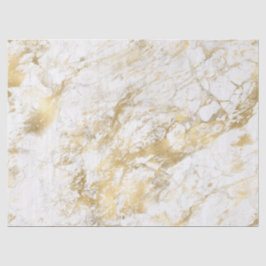 Modernes Muster aus weißem und goldenem Marmor Seidenpapier