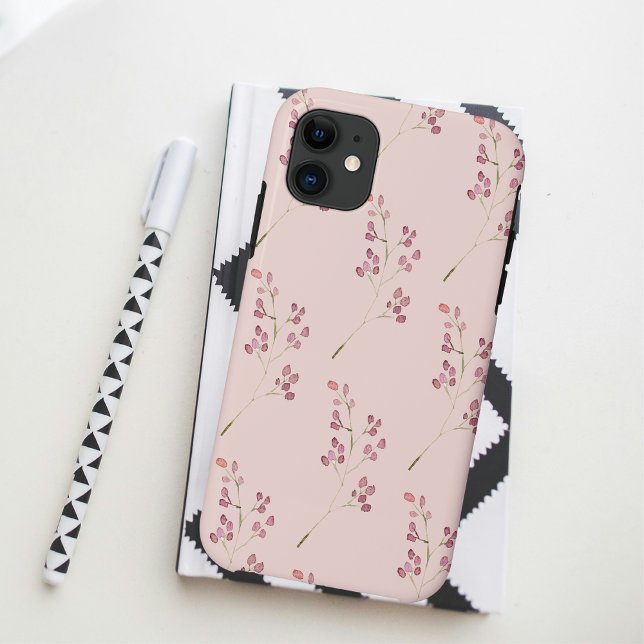 Modernes Muster der Aquarellroten Blume Case-Mate iPhone Hülle (Von Creator hochgeladen)