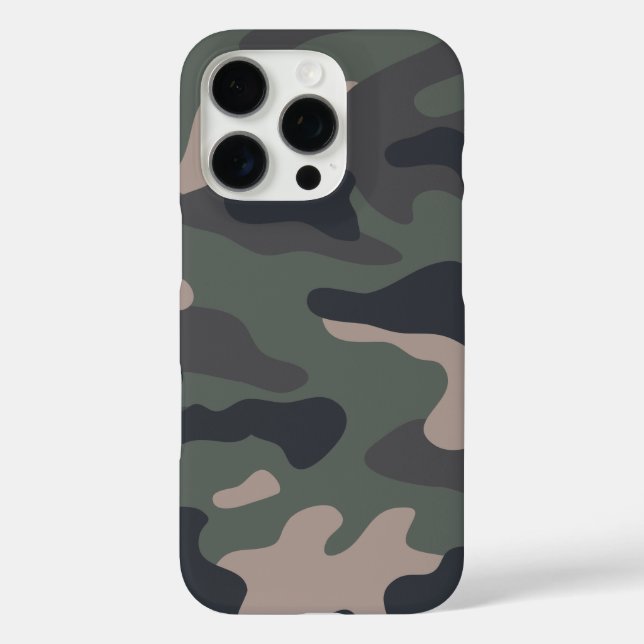 Modernes Muster der grünen Camouflage Case-Mate iPhone Hülle (Rückseite)