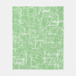 Modernes Muster der Kalligraphie von Signaturen Fleecedecke