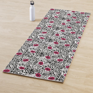 Modernes Muster der Lippenstift-LippenB&W Yogamatte