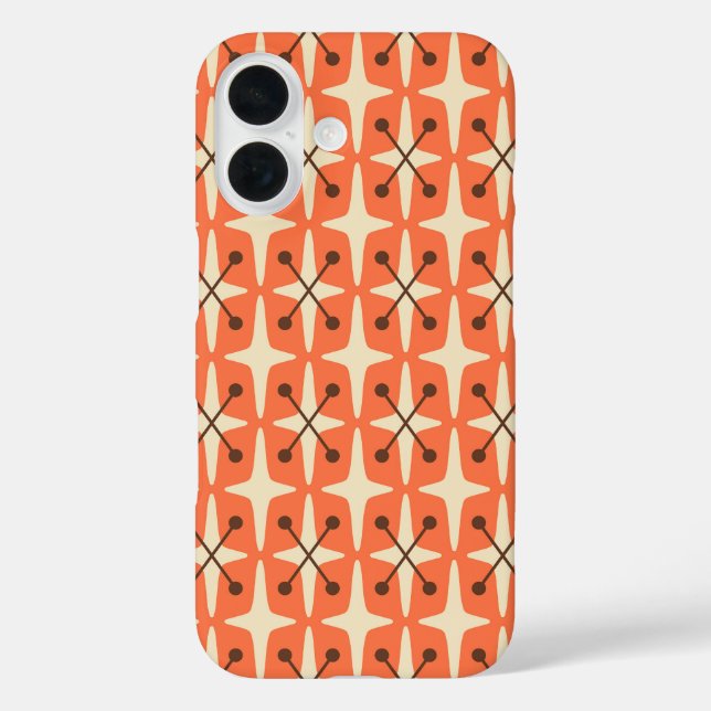 Modernes Muster der Sternexplosion Mitte des Jahrh Case-Mate iPhone Hülle (Rückseite)