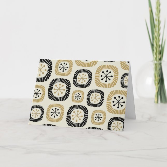 Modernes Muster der Sternexplosion Mitte des Jahrh Karte (Vorderseite)