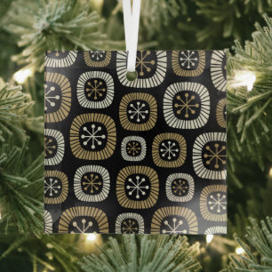 Modernes Muster der Sternexplosion Mitte des Jahrh Ornament Aus Glas