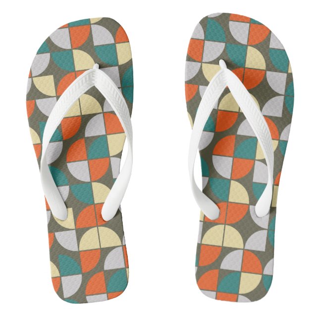 MODERNES Muster DES MITTEN JAHRHUNDERTS Flip Flops (Fußbett)