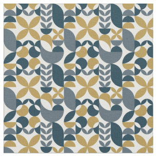Modernes Muster eines Mustard Abstract Geometric Stoff