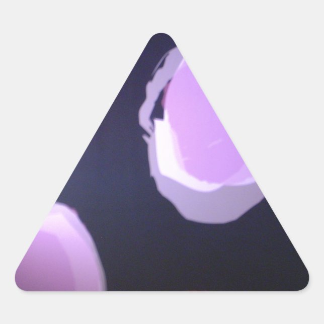 Modernes Muster: Farbiges Polka Dot Pattern Dreieckiger Aufkleber (Vorderseite)