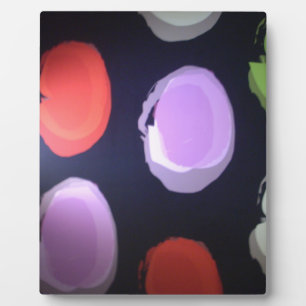 Modernes Muster: Farbiges Polka Dot Pattern Fotoplatte