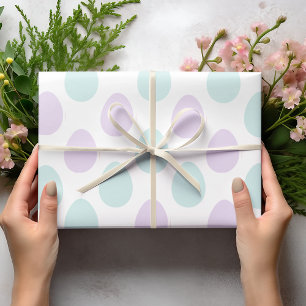 Modernes Muster für Minze und Lila Pasteleier Os Geschenkpapier