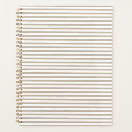 Modernes Muster in beige und weiß Streifen Planer