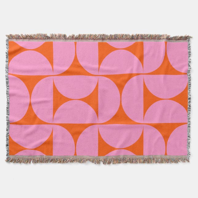 Modernes Muster in pink und orange Decke (Vorderseite)