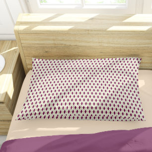Modernes Muster Lila geometrischer Raute in Beige Kissenbezug
