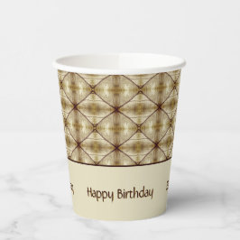 Modernes Muster mit dunkelbraunen Akzenten Pappbecher