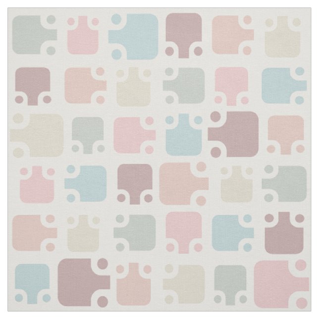 Modernes Muster Pastell Mitte des Jahrhunderts Stoff (Muster)