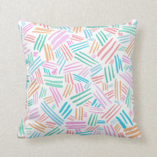 Modernes Muster pastellfarbener Linien Kissen